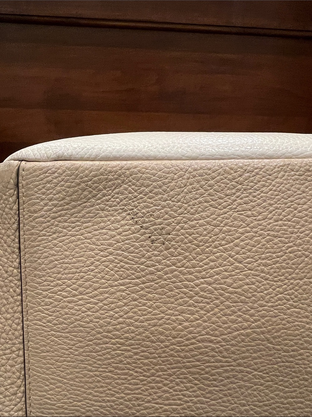 Coach Pebbled Leather Hobo in Off-White with Black Trim - Picture 5 of 9